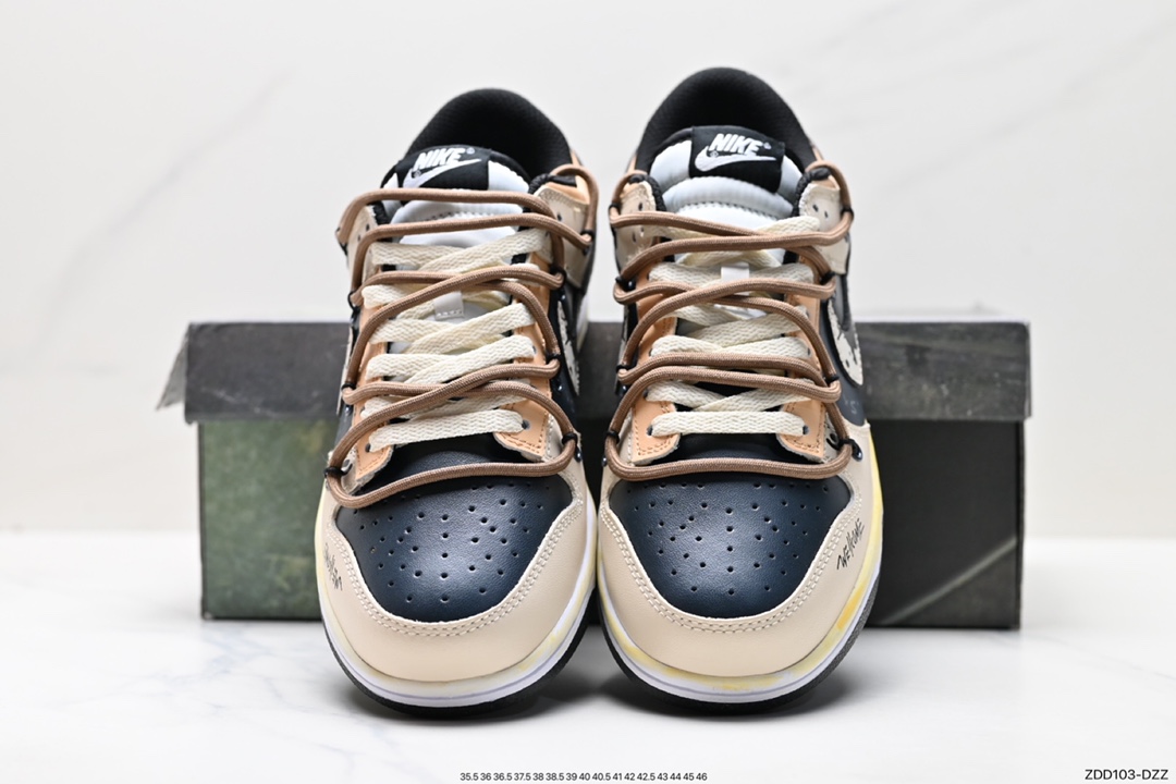 230 Nike SB Dunk Low 黑红泼墨 反转三勾 解构抽绳鞋带 DD1391-100