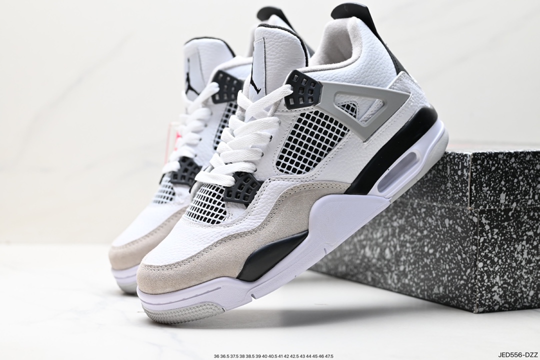 Nike Wmns Air Jordan 4 Retro GS ”Linen” Michael Jordan AJ4 mid-top retro casual sports culture basketball shoes DH6927-111