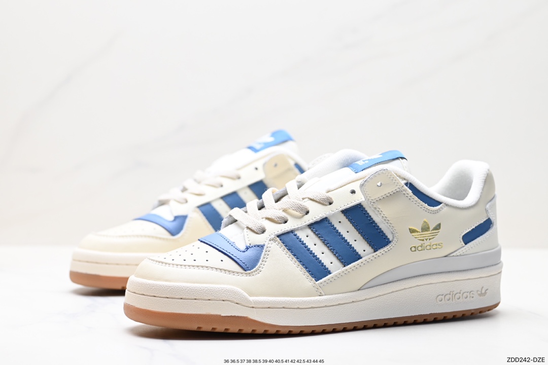 230 阿迪达斯 Adidas Forum 84 Low OG “Bright Blue” 白蓝低帮百搭潮流休闲运动板鞋 HQ1493