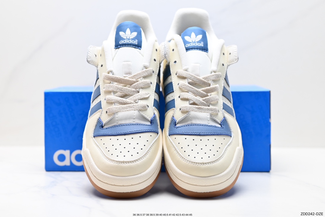 230 阿迪达斯 Adidas Forum 84 Low OG “Bright Blue” 白蓝低帮百搭潮流休闲运动板鞋 HQ1493