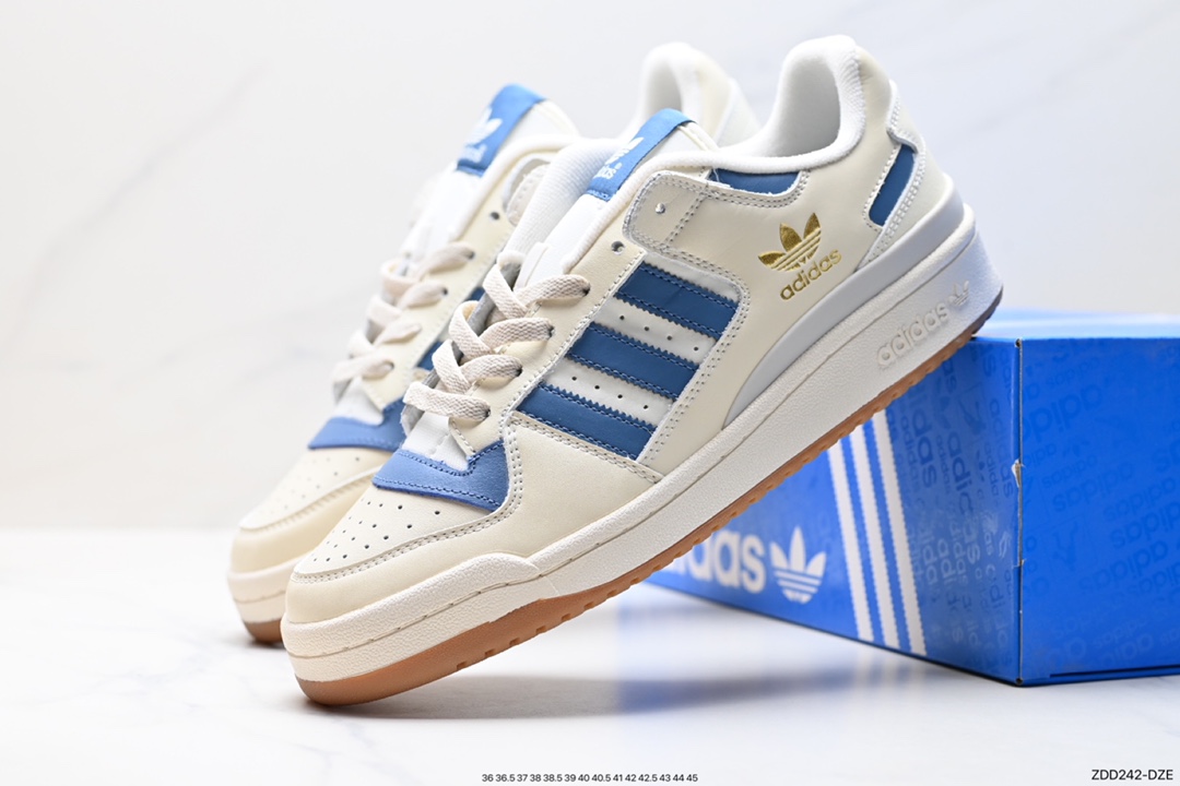 230 阿迪达斯 Adidas Forum 84 Low OG “Bright Blue” 白蓝低帮百搭潮流休闲运动板鞋 HQ1493