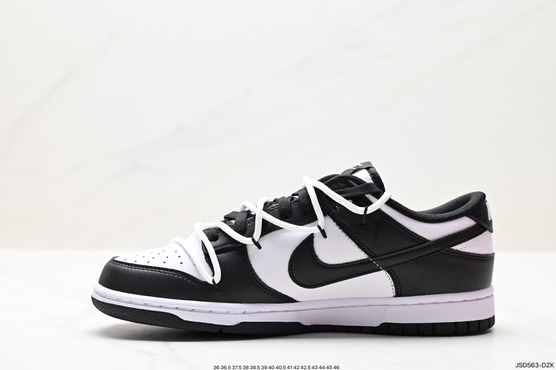 Nike SB Dunk Low black and red ink reverse three hook deconstruction drawstring shoelaces CW1590-100