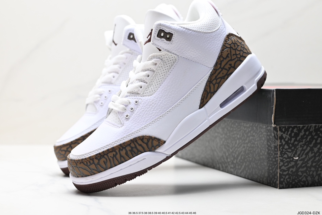 Air Jordan 3 Retro ”Hide and Sneak” White Gray Brown DV7028-108