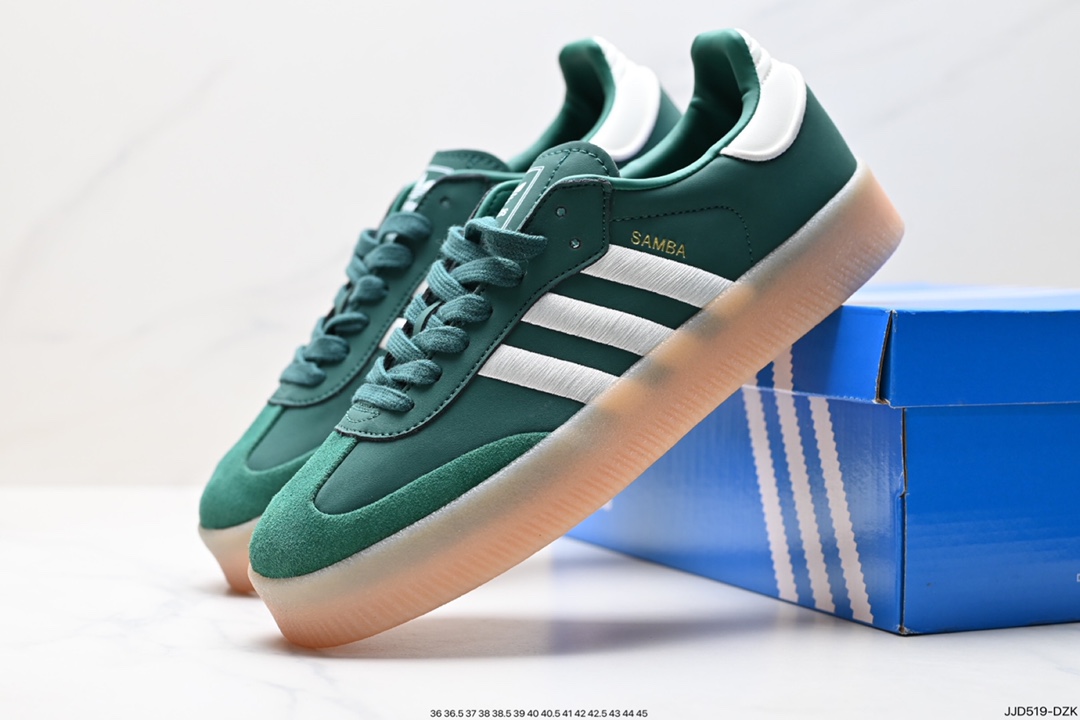 130 阿迪达斯三叶草Adidas Originals Samba Vegan OG”SPD“桑巴舞板鞋 IF1835