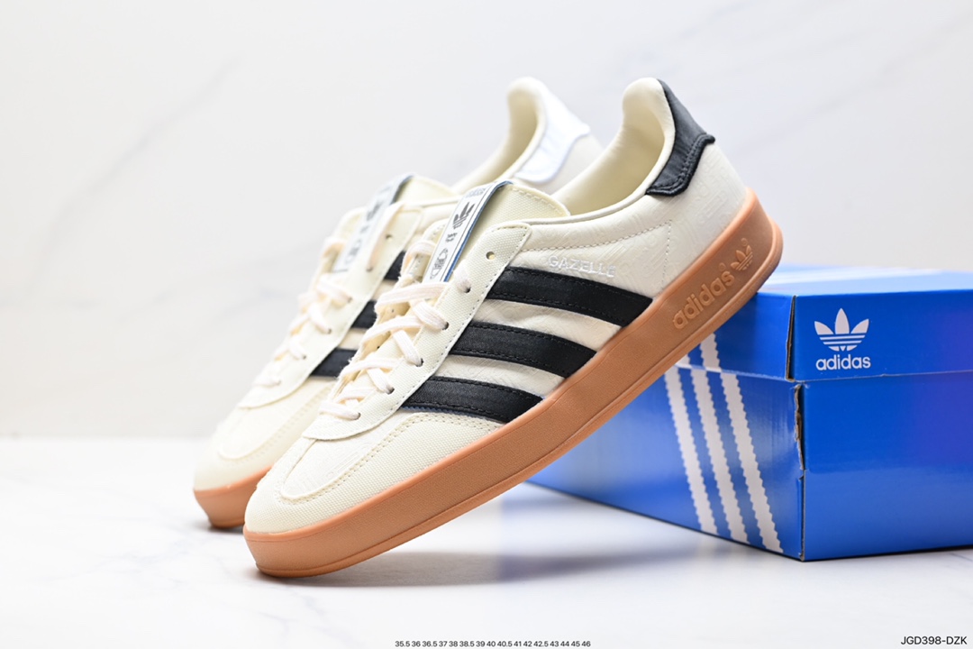 adidas Gazzelle Indoor clover casual non-slip wear-resistant low-top sneakers IG3677