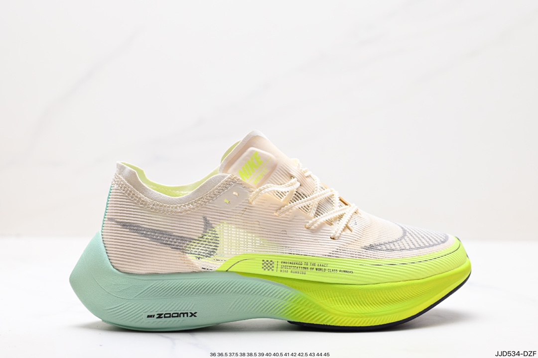 130 ZoomX Vaporfly Next%马拉松二代 使用全新 Vaporweave 科技打造鞋面 DV9428-100