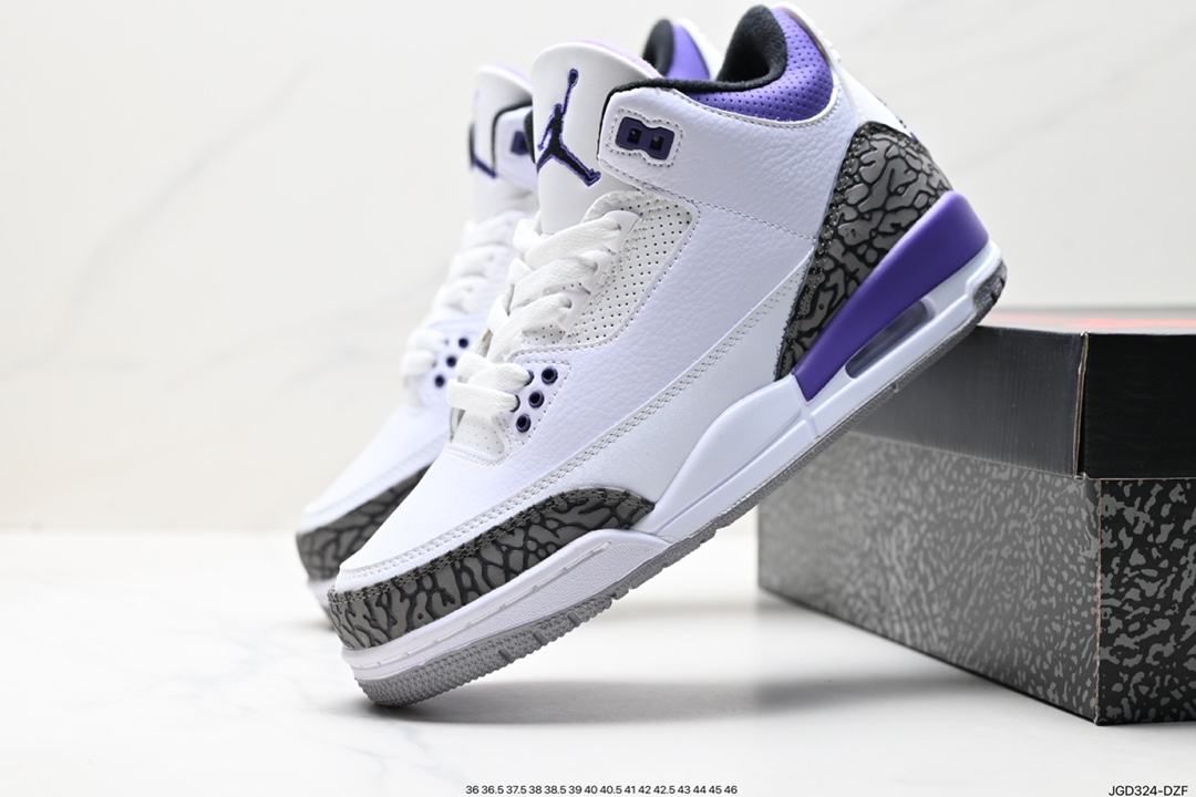 Air Jordan 3 Retro ”Hide and Sneak” White Gray Brown AJ3 136064-123