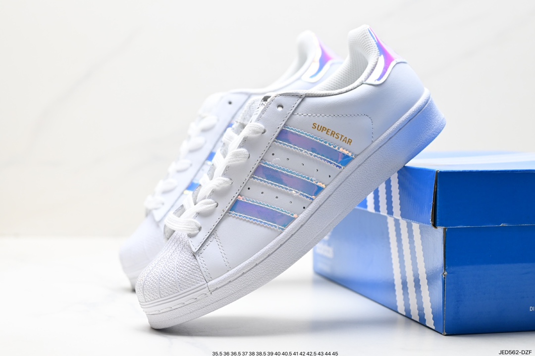 150 阿迪达斯Adidas三叶草 Originals Superstar Pride RM贝壳头板鞋 AQ3091