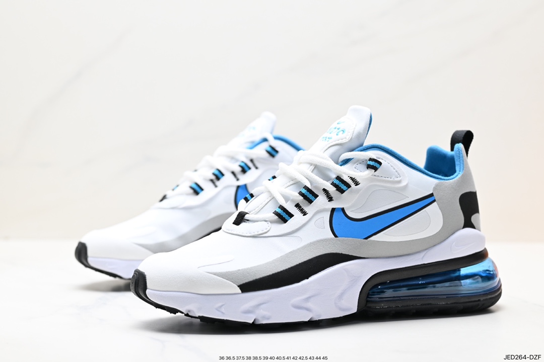 150 耐克Nike Air Max 270 React QP ”White/Light Blue”270瑞亚赛车慢跑鞋 CI1290-101