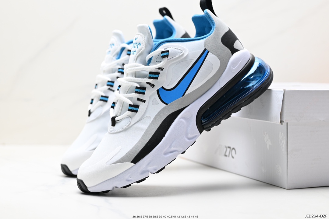 150 耐克Nike Air Max 270 React QP ”White/Light Blue”270瑞亚赛车慢跑鞋 CI1290-101