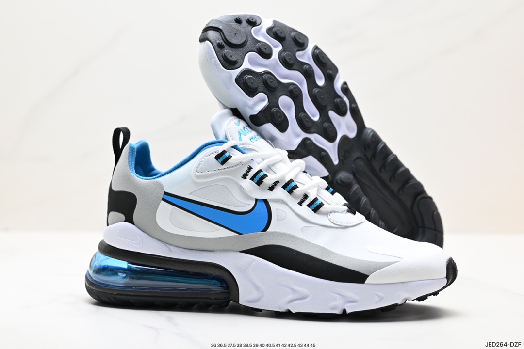 150 耐克Nike Air Max 270 React QP ”White/Light Blue”270瑞亚赛车慢跑鞋 CI1290-101