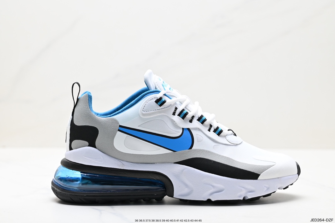 150 耐克Nike Air Max 270 React QP ”White/Light Blue”270瑞亚赛车慢跑鞋 CI1290-101