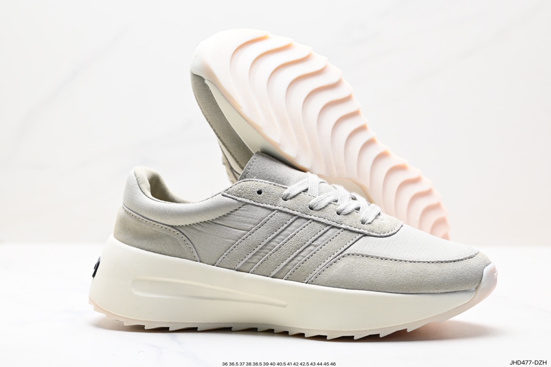 190 FEAR OF GOD x Adidas Originala联名厚底增高面包板鞋 IF1758