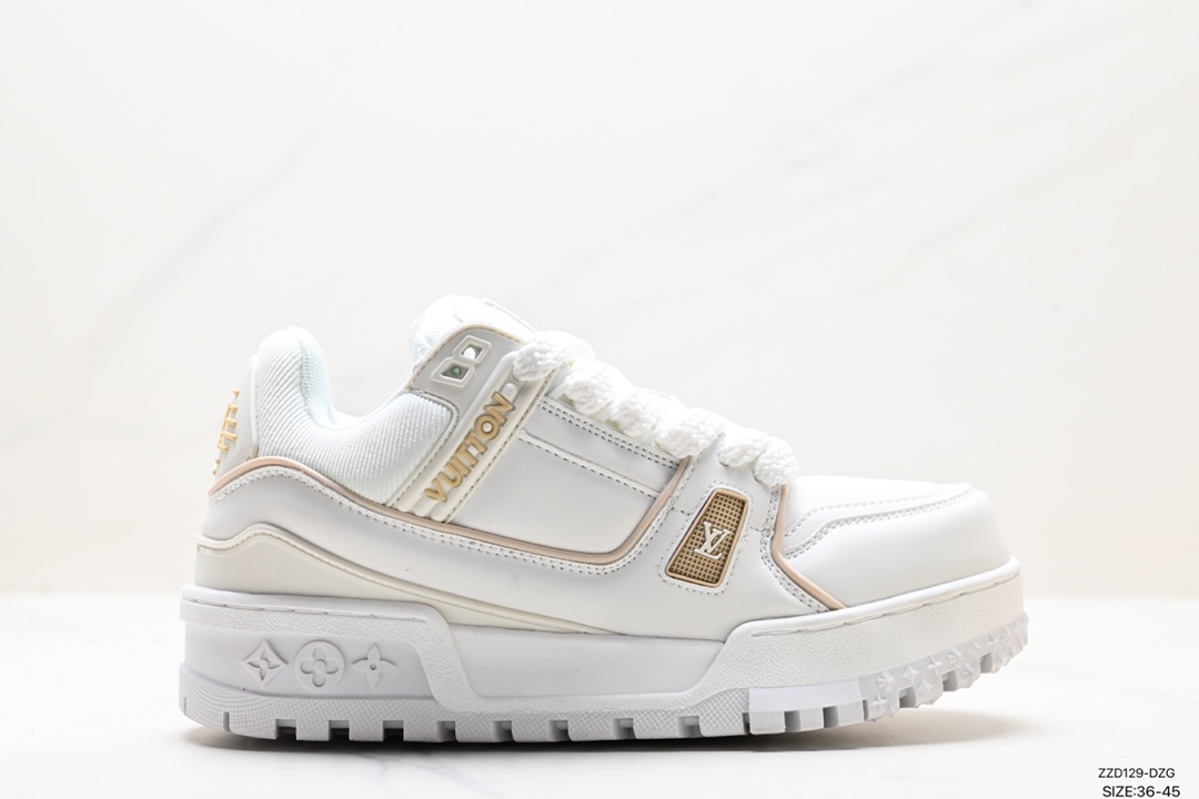 250 LV路易威登Louis Vuitton Trainer Maxi Low Sneaker 面包版篮球板鞋