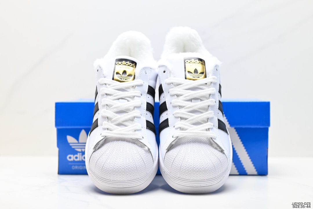 130 加绒 阿迪达斯Adidas三叶草 Originals Superstar Pride RM贝壳头板鞋 C77124