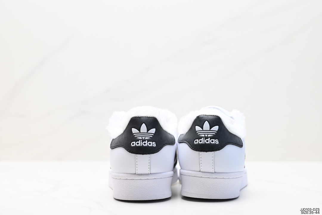 130 加绒 阿迪达斯Adidas三叶草 Originals Superstar Pride RM贝壳头板鞋 C77124