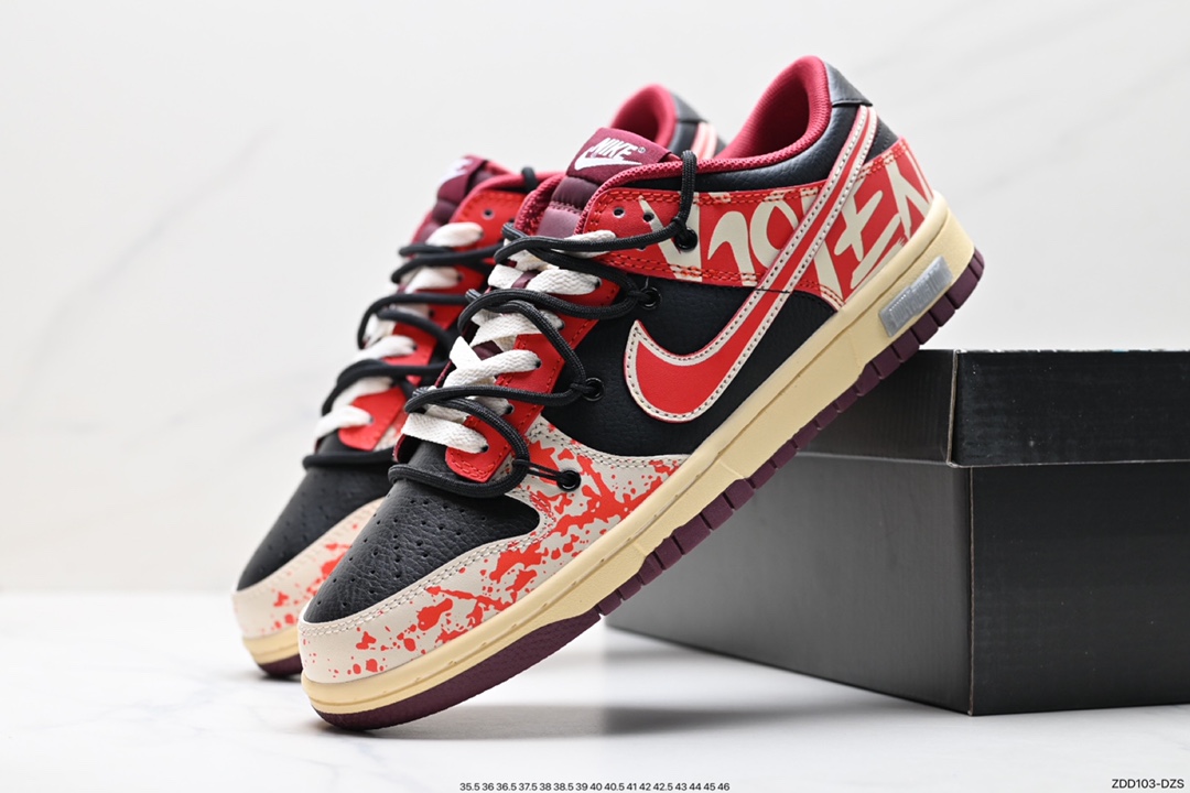 230 Nike SB Dunk Low 黑红泼墨 反转三勾  DJ6188-600