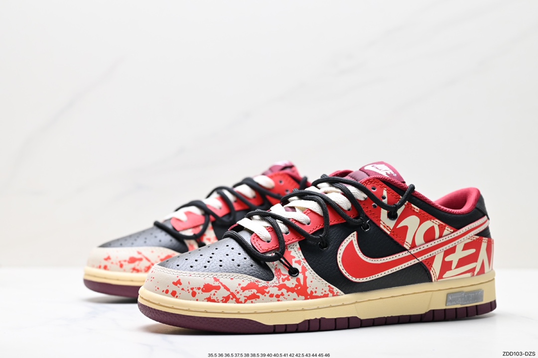 230 Nike SB Dunk Low 黑红泼墨 反转三勾  DJ6188-600