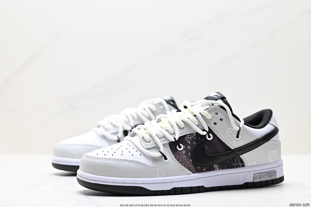 200 Nike SB Dunk Low 黑红泼墨 反转三勾 解构抽绳鞋带 DJ6188-002