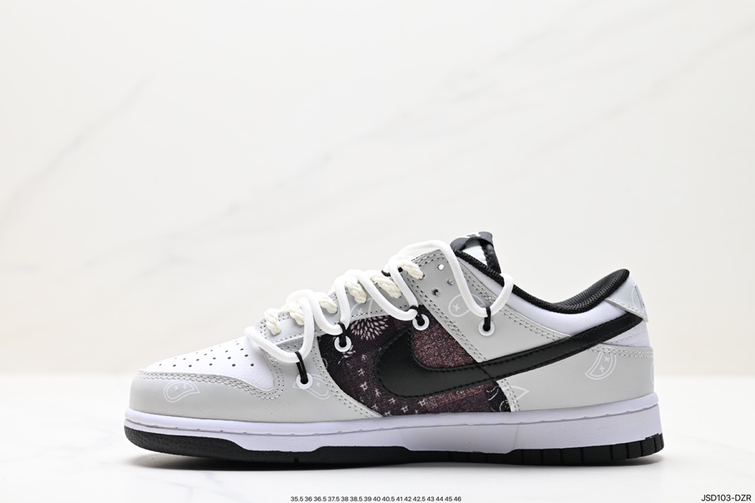 200 Nike SB Dunk Low 黑红泼墨 反转三勾 解构抽绳鞋带 DJ6188-002