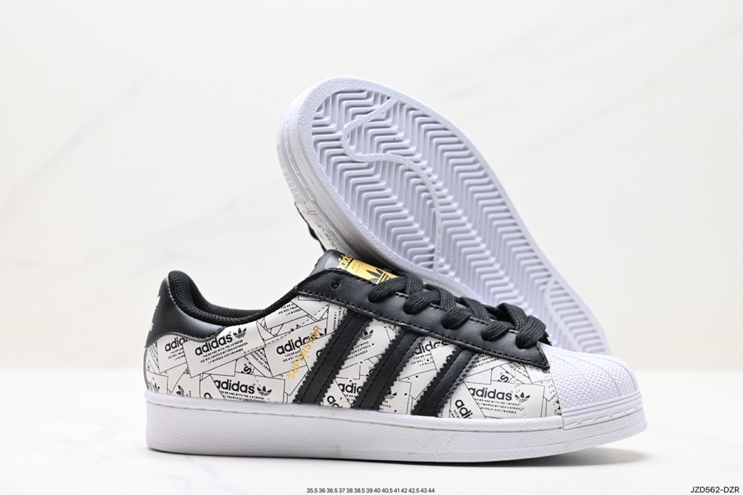 140 阿迪达斯Adidas三叶草 Originals Superstar Pride RM贝壳头系列低帮板鞋 GX8413