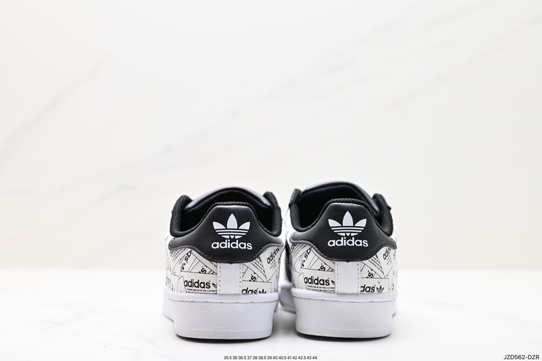 140 阿迪达斯Adidas三叶草 Originals Superstar Pride RM贝壳头系列低帮板鞋 GX8413