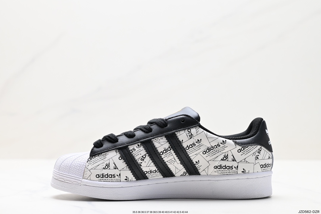 140 阿迪达斯Adidas三叶草 Originals Superstar Pride RM贝壳头系列低帮板鞋 GX8413