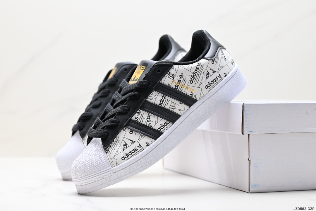 140 阿迪达斯Adidas三叶草 Originals Superstar Pride RM贝壳头系列低帮板鞋 GX8413