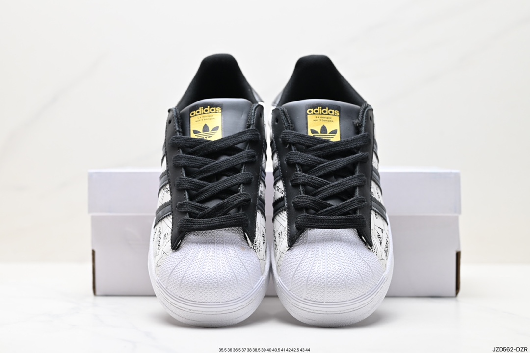 140 阿迪达斯Adidas三叶草 Originals Superstar Pride RM贝壳头系列低帮板鞋 GX8413