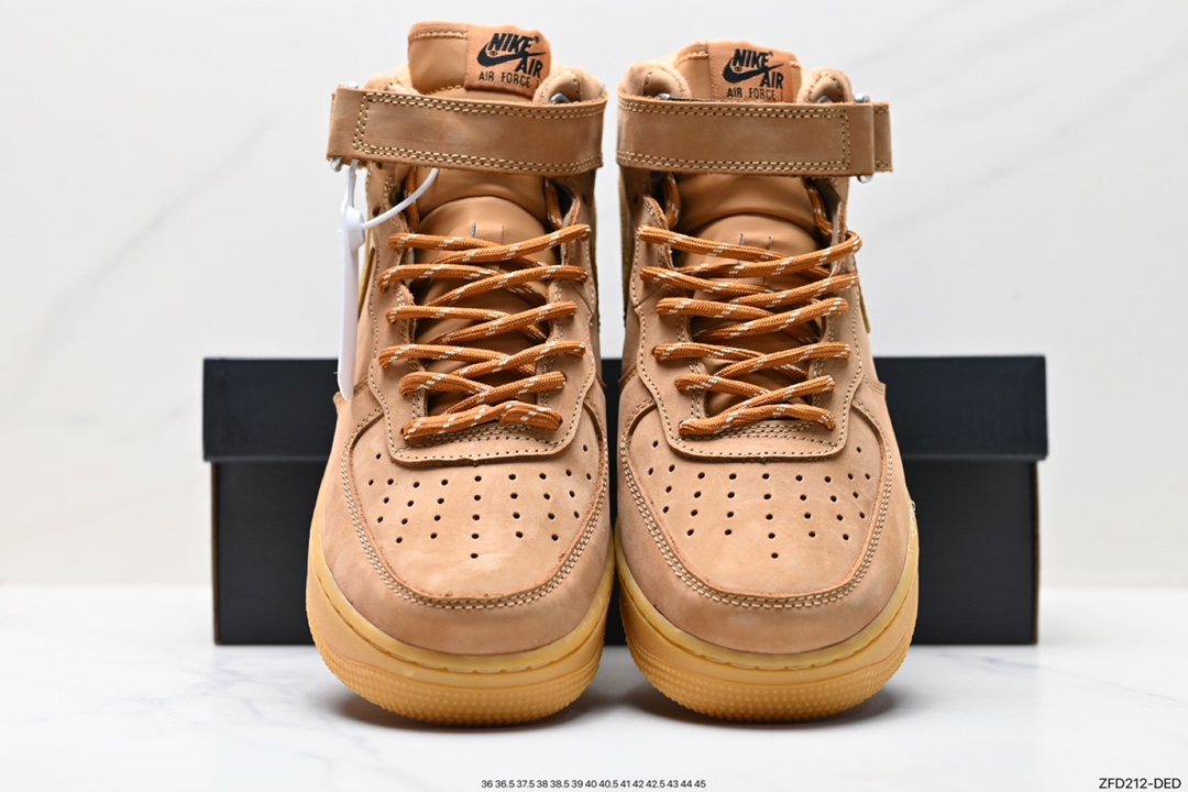 280 Nike Air Force 1 '07 Mid"WheatFlax"空军一号经典中帮百搭休闲运动板鞋“新麦黄棕”DJ9158-200