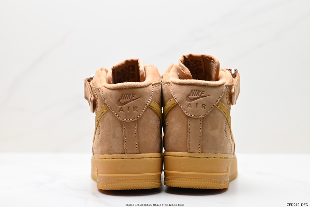 280 Nike Air Force 1 '07 Mid"WheatFlax"空军一号经典中帮百搭休闲运动板鞋“新麦黄棕”DJ9158-200