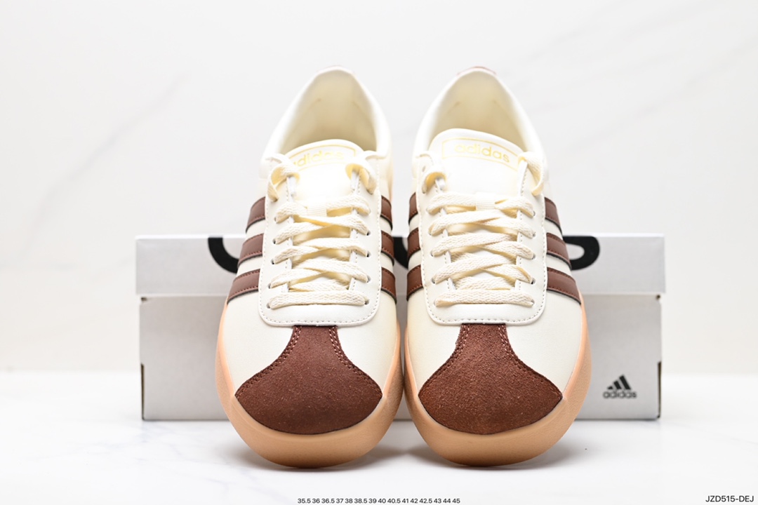 140 阿迪达斯轻运动ADIDAS VL COURT轻便运动鞋 T头乳白色低帮板鞋 ID6016