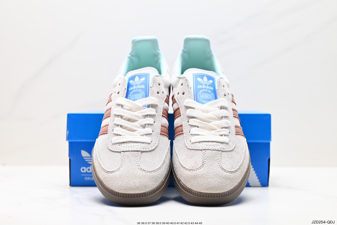 140 Adidas Samba Team 翻毛灰裸粉 Adidas Originals Samba Vegan桑巴德训鞋 ID2047