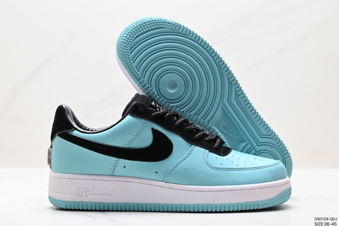 100 联名蒂芙尼Tiffany & Co. x Nike Air Force 1 Low SP”1837“空军一号板鞋“联名蒂芙尼蓝” DZ1382-001