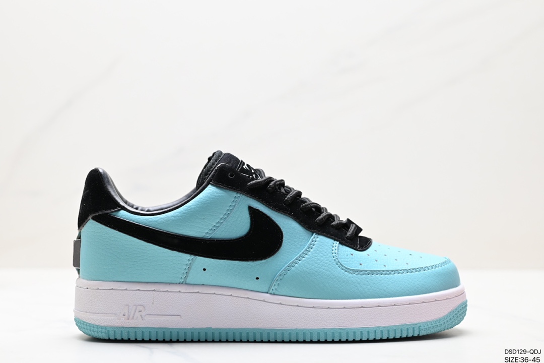 100 联名蒂芙尼Tiffany & Co. x Nike Air Force 1 Low SP”1837“空军一号板鞋“联名蒂芙尼蓝” DZ1382-001