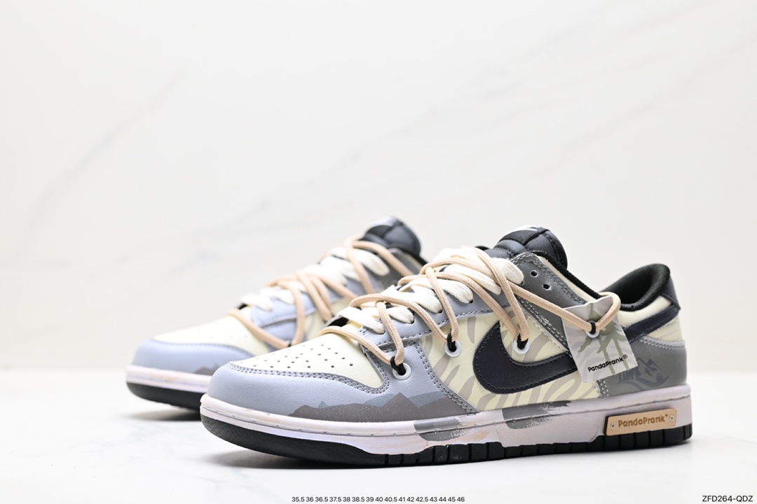 280 Nike  SB Dunk Low”GreenBeige“绑绳解构风系列低帮休闲运动滑板板鞋 DV0631-002