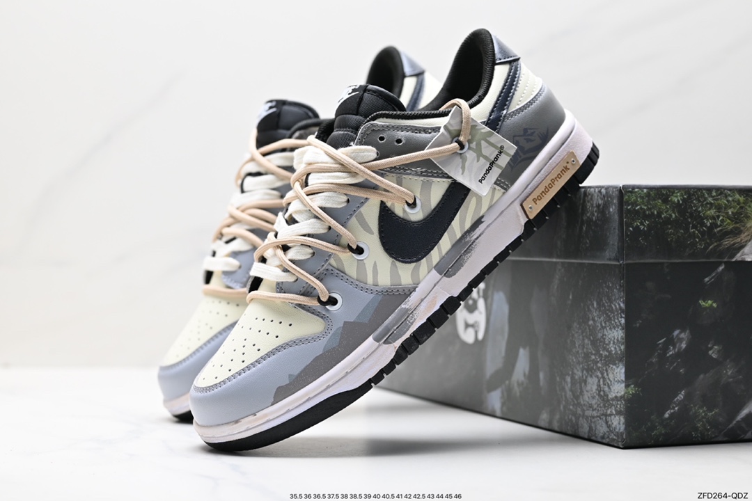 280 Nike  SB Dunk Low”GreenBeige“绑绳解构风系列低帮休闲运动滑板板鞋 DV0631-002