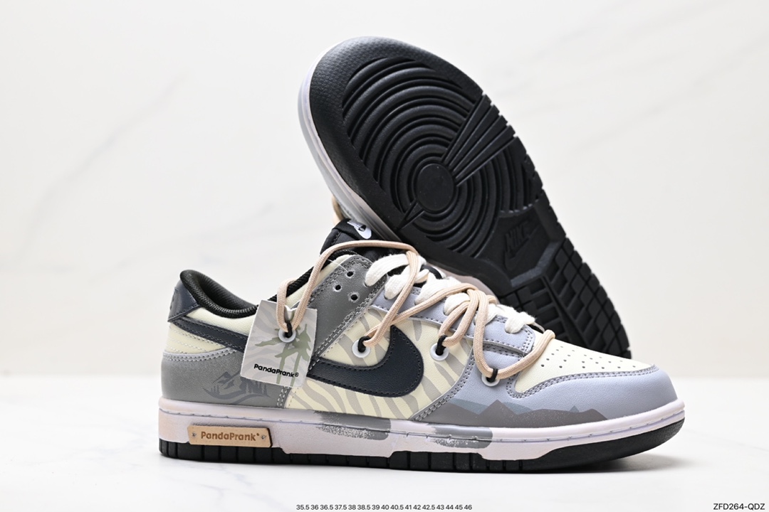 280 Nike  SB Dunk Low”GreenBeige“绑绳解构风系列低帮休闲运动滑板板鞋 DV0631-002