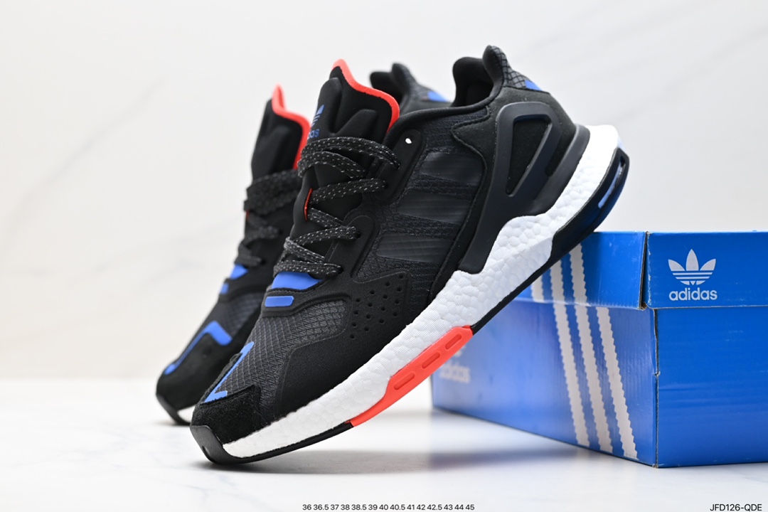 170 全新阿迪AD三叶草 Originals 2020 Day Jogger Boost 慢跑者系列高弹复古休闲运动跑鞋 FY3015