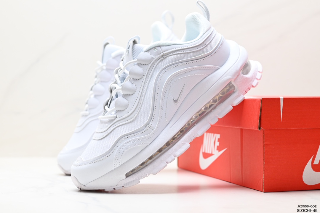 160 耐克Nike Wmns Air Max 97 ESS”WhiteBlueRed“子弹头复古气垫百搭休闲运动慢跑鞋 FB4496-001