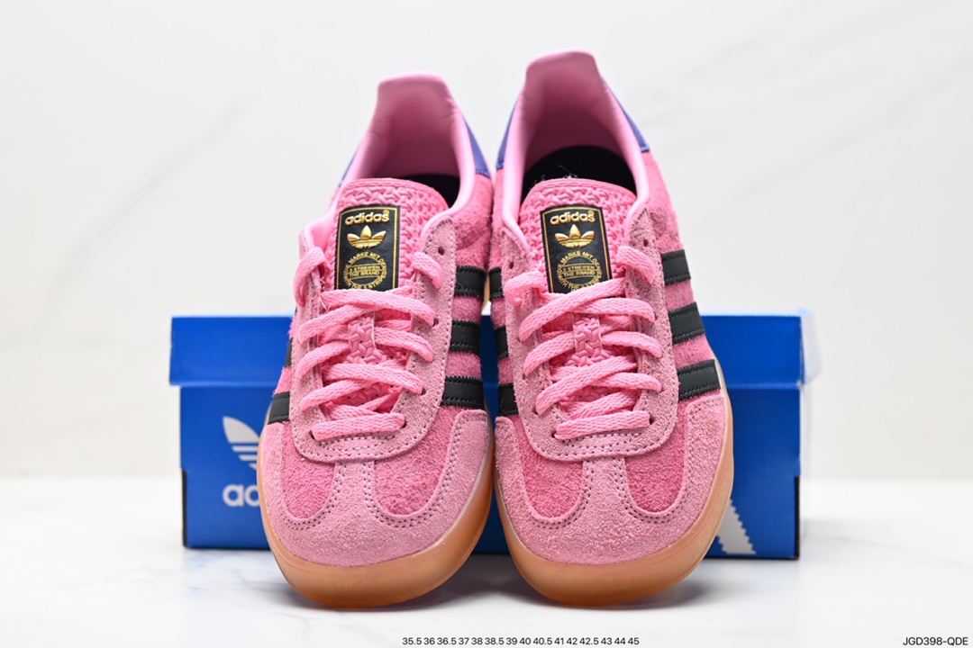 180 Adidas Gazelle Indoor Trainers 羚羊内训系列低帮复古百搭休闲运动德训风板鞋 IE7002