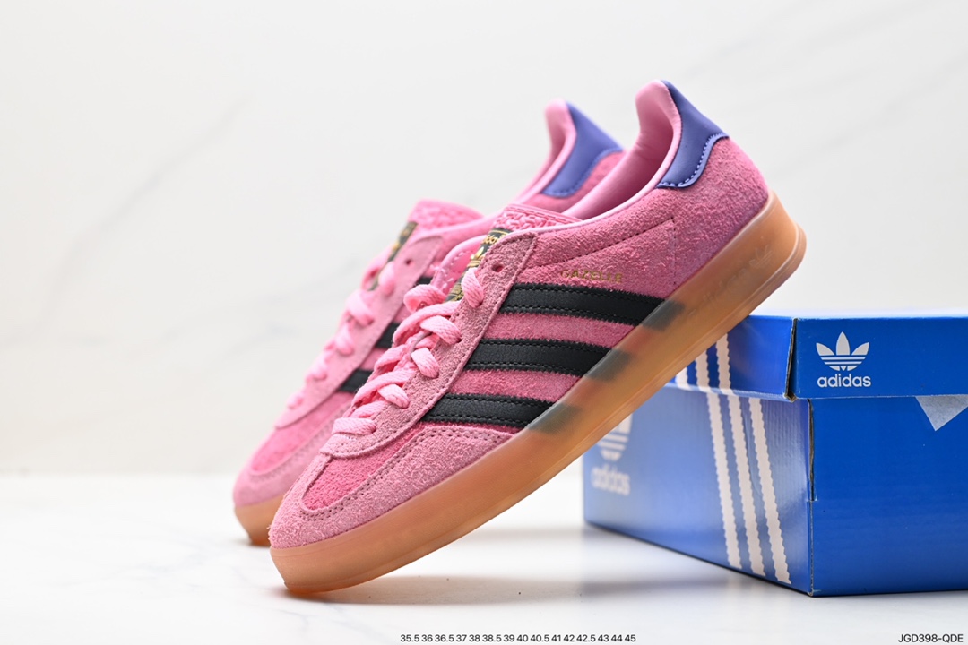 180 Adidas Gazelle Indoor Trainers 羚羊内训系列低帮复古百搭休闲运动德训风板鞋 IE7002