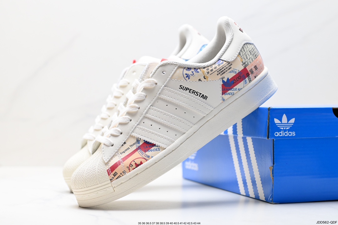 120 阿迪达斯Adidas三叶草 Originals Superstar Pride RM贝壳头板鞋 H00183