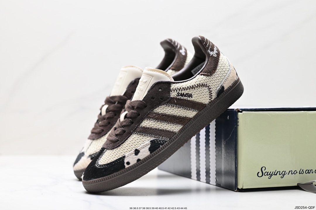 200 阿迪达斯三叶草Adidas Originals Samba Vegan OG”SPD“桑巴舞板鞋 IG4198