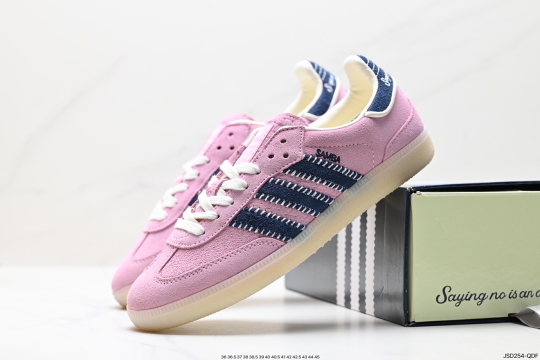 200 阿迪达斯三叶草Adidas Originals Samba Vegan OG”SPD“桑巴舞板鞋 IG4198