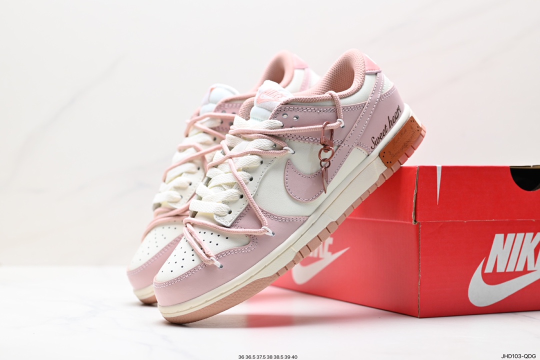 190 耐克Nike SB Dunk Low”Milk WhitePinkSmile“扣篮系列低帮休闲运动滑板板鞋