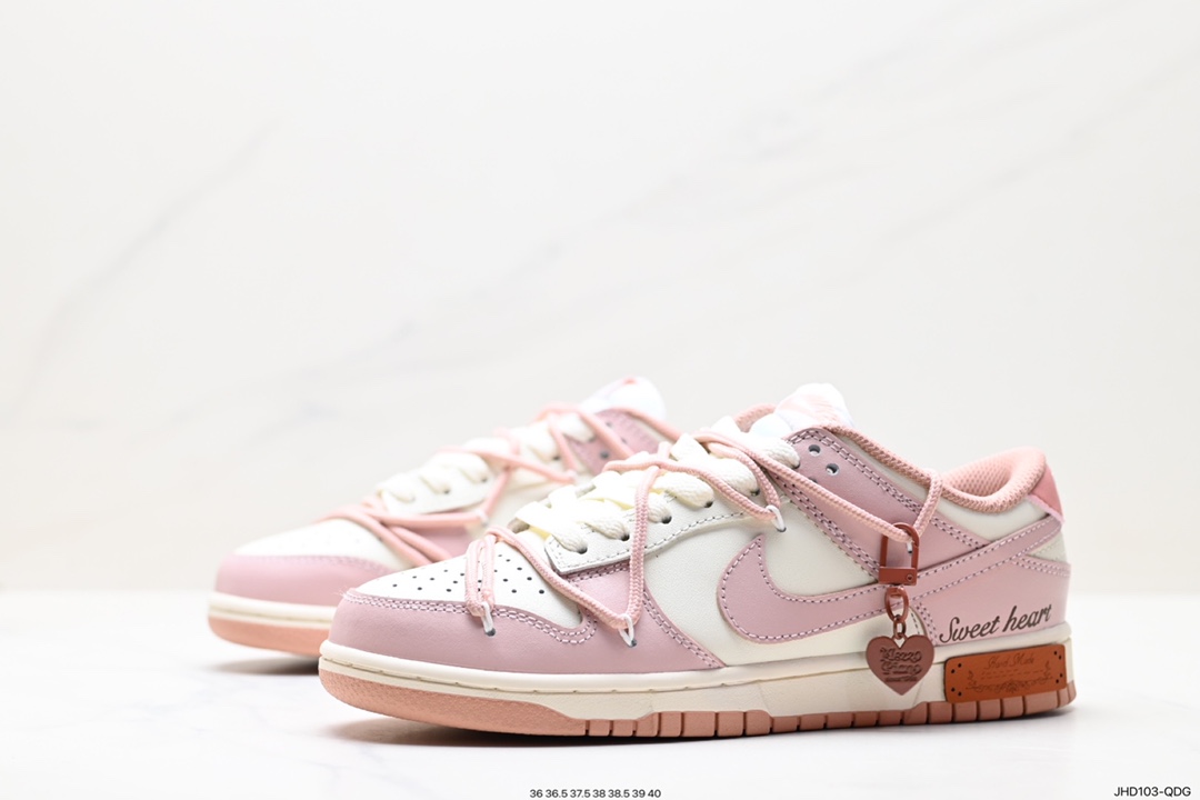 190 耐克Nike SB Dunk Low”Milk WhitePinkSmile“扣篮系列低帮休闲运动滑板板鞋