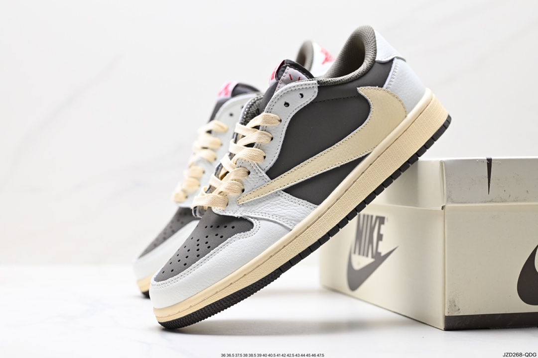 140 耐克Nike Wmns Air Jordan 1 Low”White Wolf Grey“AJ1乔丹一代低帮篮球鞋＂DM9868-128