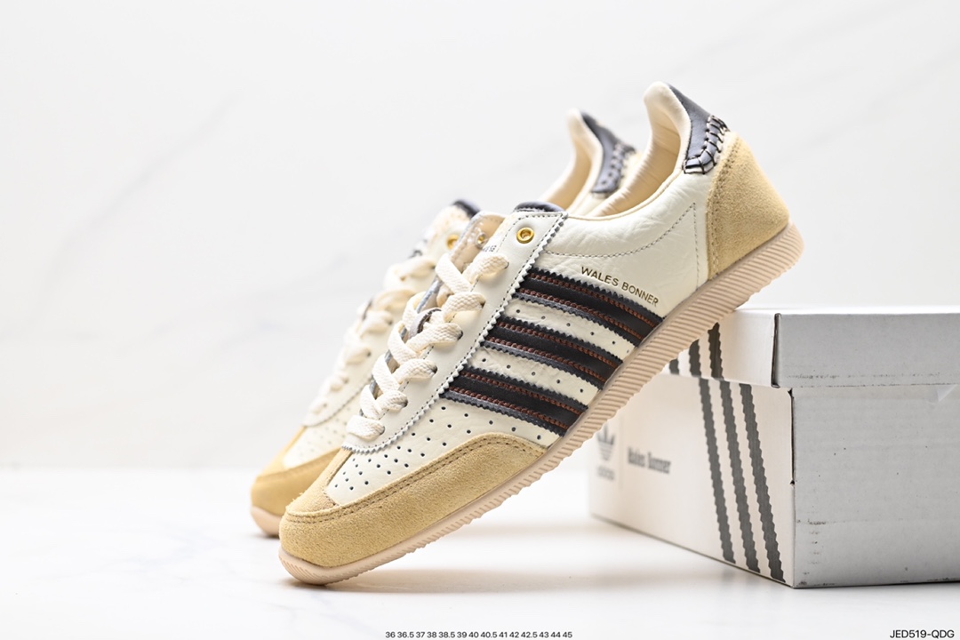 150 Wales Bonner x Adidas WB Japan Low”Cream White Dark Brown“WB日产慢跑鞋“奶油白淡黄深棕”GY5748