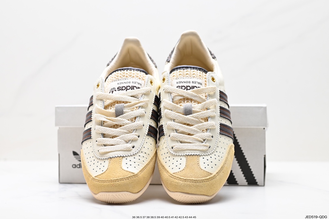 150 Wales Bonner x Adidas WB Japan Low”Cream White Dark Brown“WB日产慢跑鞋“奶油白淡黄深棕”GY5748